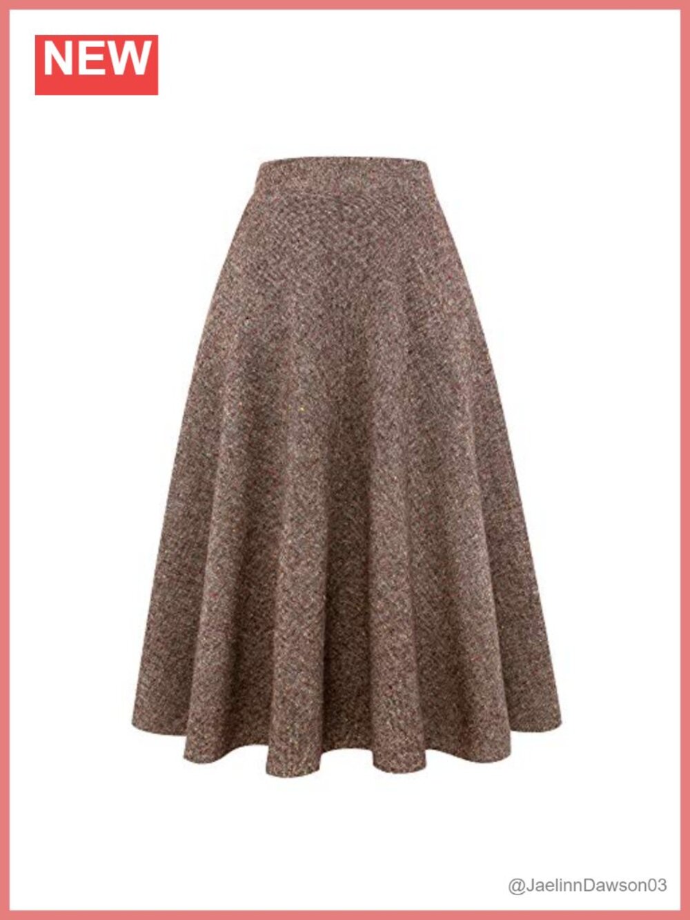 Wool Blend Plaid A-Line Maxi Skirt High Waist Pleated Pockets Fall Winter